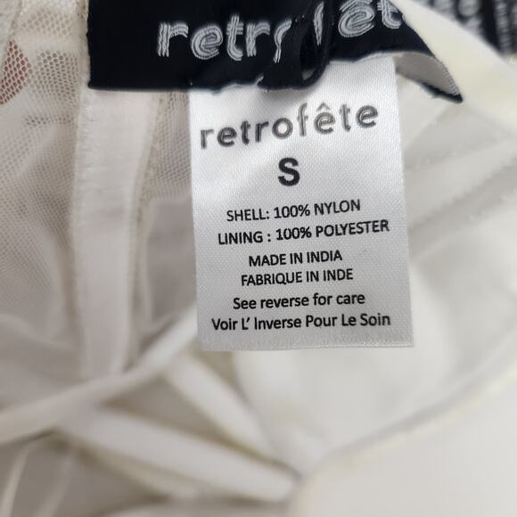 Retrofete Lex Top Strapless Corset Bustier White Rhinestone Small NWT Bridal - Picture 11 of 12